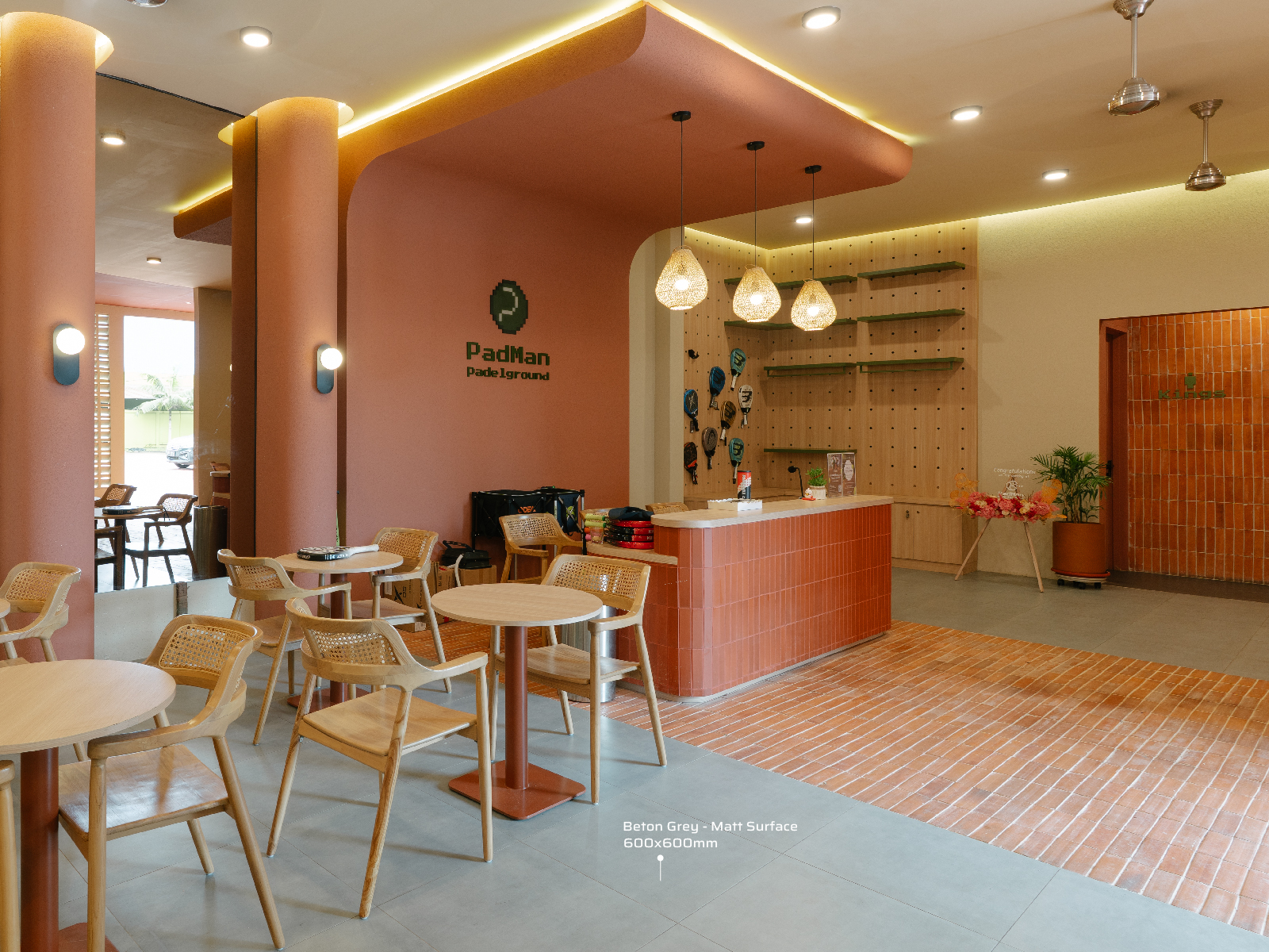 Aplikasi Granite Tile by BDA di Padman Padel