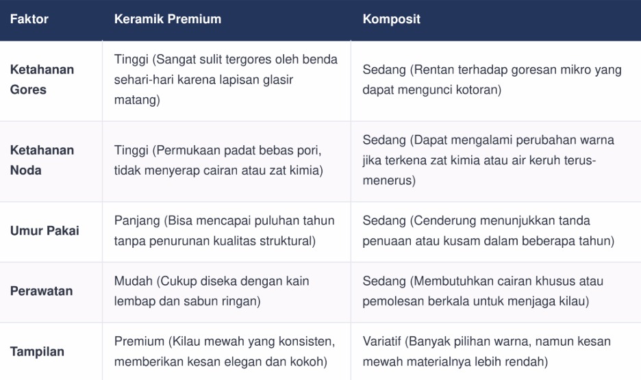 Komparasi Material Keramik Material Vs Komposit