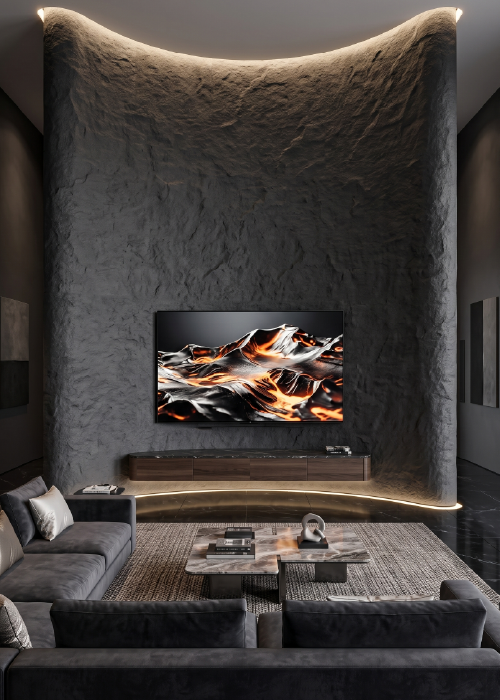 Rock Cut Stone Dark Grey S01